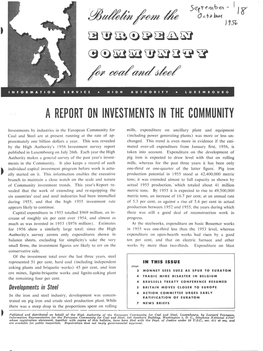 A Report on Investments in the Community