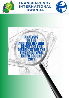 Analysis of the Auditor General Report of the Districts for the Financial Year Ended 30 June 2011