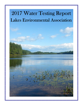 2017 Water Testing Report Lakes Environmental Association