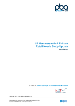 LB Hammersmith & Fulham Retail Needs Study Update