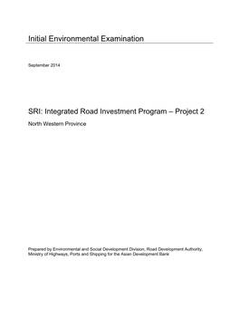 Initial Environmental Examination
