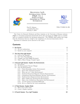 Beginning LYX: Interacting with LATEX Via a Structured Graphical User Interface