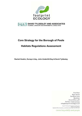 Core Strategy for the Borough of Poole Habitats Regulations