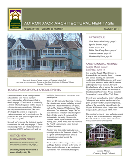 Summer 2011 Newsletter