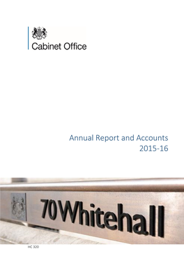 Cabinet Office Annual Report and Accounts 2011-12