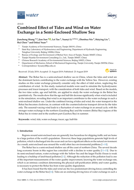 Combined Effect of Tides and Wind on Water Exchange in a Semi