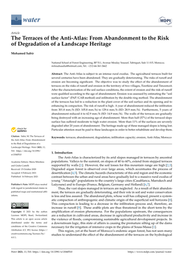 The Terraces of the Anti-Atlas: from Abandonment to the Risk of Degradation of a Landscape Heritage