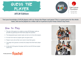 GUESS the PLAYER AFLW Edition