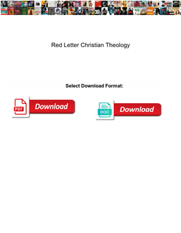 Red Letter Christian Theology