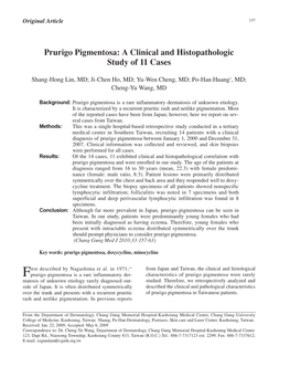 Prurigo Pigmentosa: a Clinical and Histopathologic Study of 11 Cases