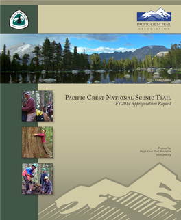 Pacific Crest National Scenic Trail FY 2014 Appropriations Request