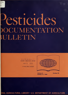 Pesticides Documentation Bulletin