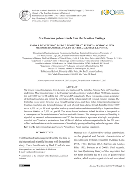 New Holocene Pollen Records from the Brazilian Caatinga