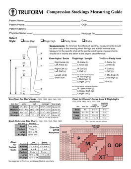 Compression Stockings Measuring Guide