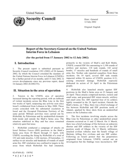 Security Council Distr.: General 12 July 2002