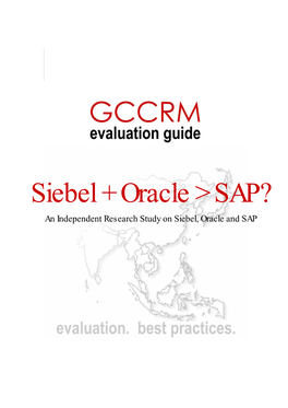 Siebel + Oracle > SAP?