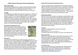 A Short Guide to Permanent Course Orienteering Holden Park Permanent Orienteering Course