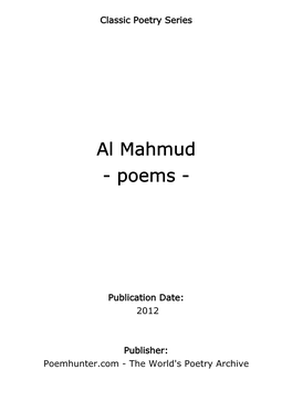 Al Mahmud - Poems