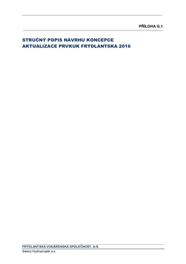Stručný Popis Návrhu Koncepce Aktualizace Prvkuk Frýdlantska 2016