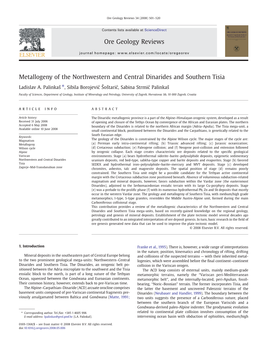 Metallogeny of the Northwestern and Central Dinarides and Southern Tisia