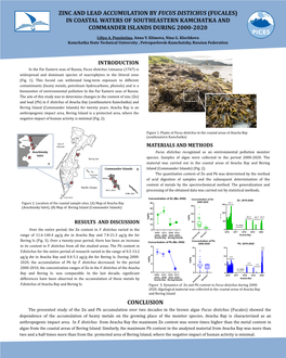 Zinc and Lead Accumulation by Fucus Distichus (Fucales) in Coastal Waters of Southeastern Kamchatka and Commander Islands During 2000-2020