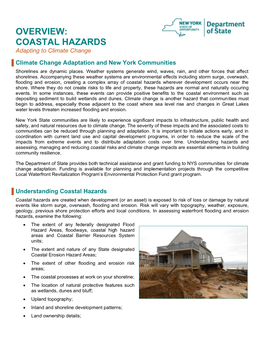 COASTAL HAZARDS Adapting to Climate Change