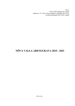 Nõva Valla Arengukava 2015 - 2021