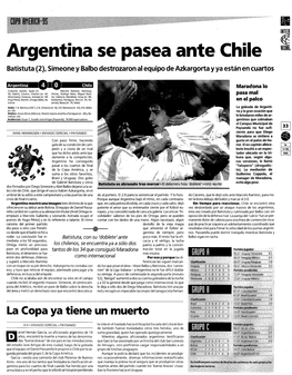 COPO A[Llica-9S Argentina Se Pasea Ante Chile Batistuta (2), Simeone Y