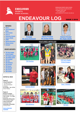 2018 ESHS Log Issue 3