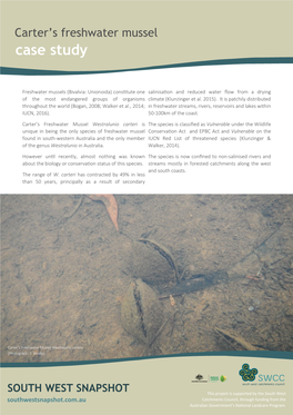 Carter's Freshwater Mussel Ecosystem Service