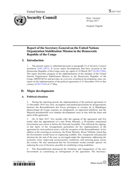 Report of the Secretary-General on the United Nations Organization Stabilization Mission in the Democratic Republic of the Congo