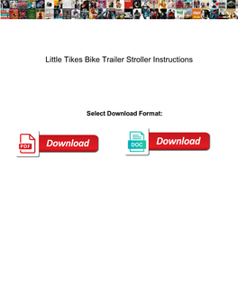 Little Tikes Bike Trailer Stroller Instructions