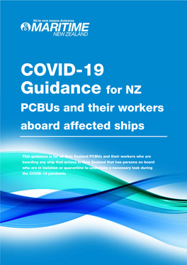 COVID-19 Guidance for NZ Pcbus and Their Workers Aboard Affected Ships