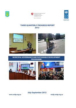 THIRD QUARTERLY PROGRESS REPORT 2012 July-September 2012