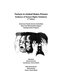 Torture in United States Prisons Evidence of Human Rights Violations 2Nd Edition