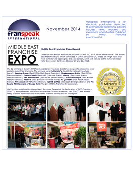 Middle East Franchise Expo Report