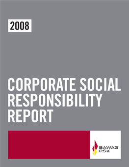 Corporate Social Responsibility Report 2008
