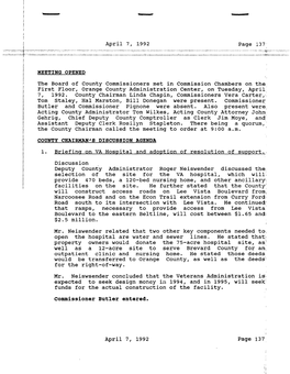 1992-04-07 BCC Meeting Minutes