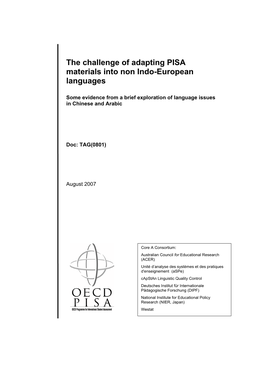 The Challenge of Adapting PISA Materials Into Non Indo-European Languages