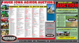 Huge Iowa Agiron Auction