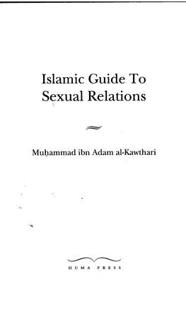 Islamic Guide to Sexual Relations