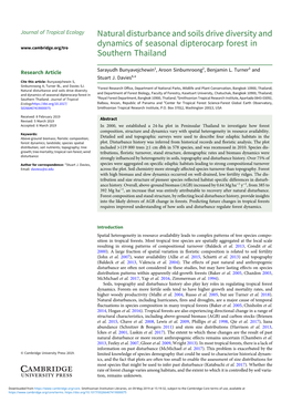 Natural Disturbance and Soils Drive Diversity and Dynamics of Seasonal