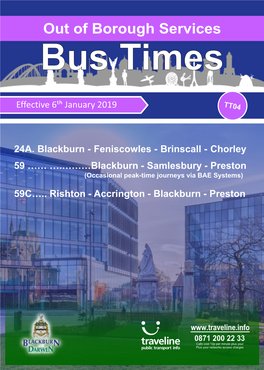 Out of Borough Services Bus Times