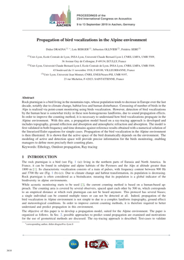 Propagation of Bird Vocalizations in the Alpine Environment