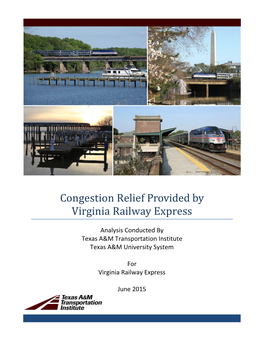 VRE Congestion Relief Report