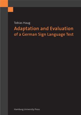 Adaptation and Evaluation of a German Sign Language Test