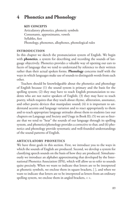 4 Phonetics and Phonology