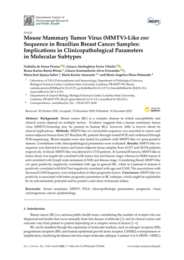 Mouse Mammary Tumor Virus (MMTV)-Like Env Sequence in Brazilian Breast Cancer Samples: Implications in Clinicopathological Parameters in Molecular Subtypes