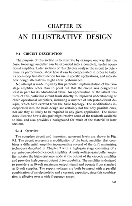 Operational Amplifiers, Including a Number of Integrated-Circuit De­ Signs, Which Have Evolved from the Basic Topology