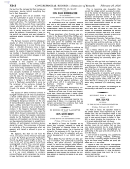 CONGRESSIONAL RECORD— Extensions of Remarks E242 HON